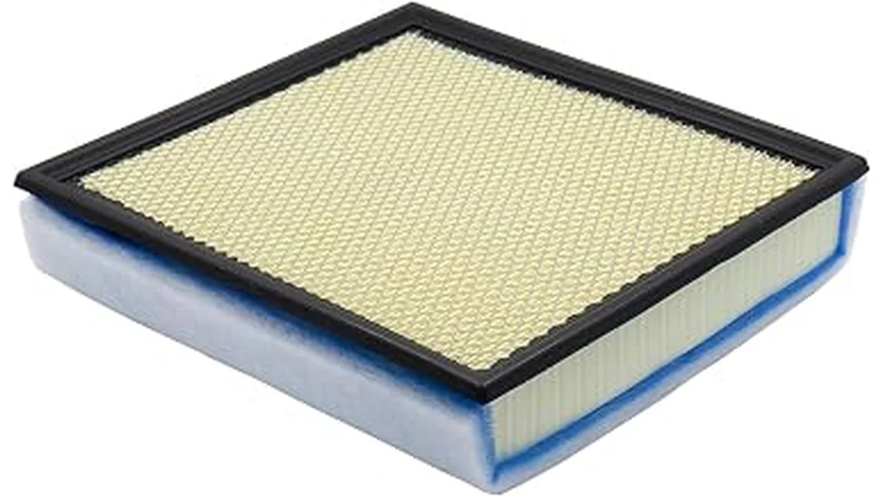 The image shows a clean, new engine air filter for a Ford F-250 Super Duty.
