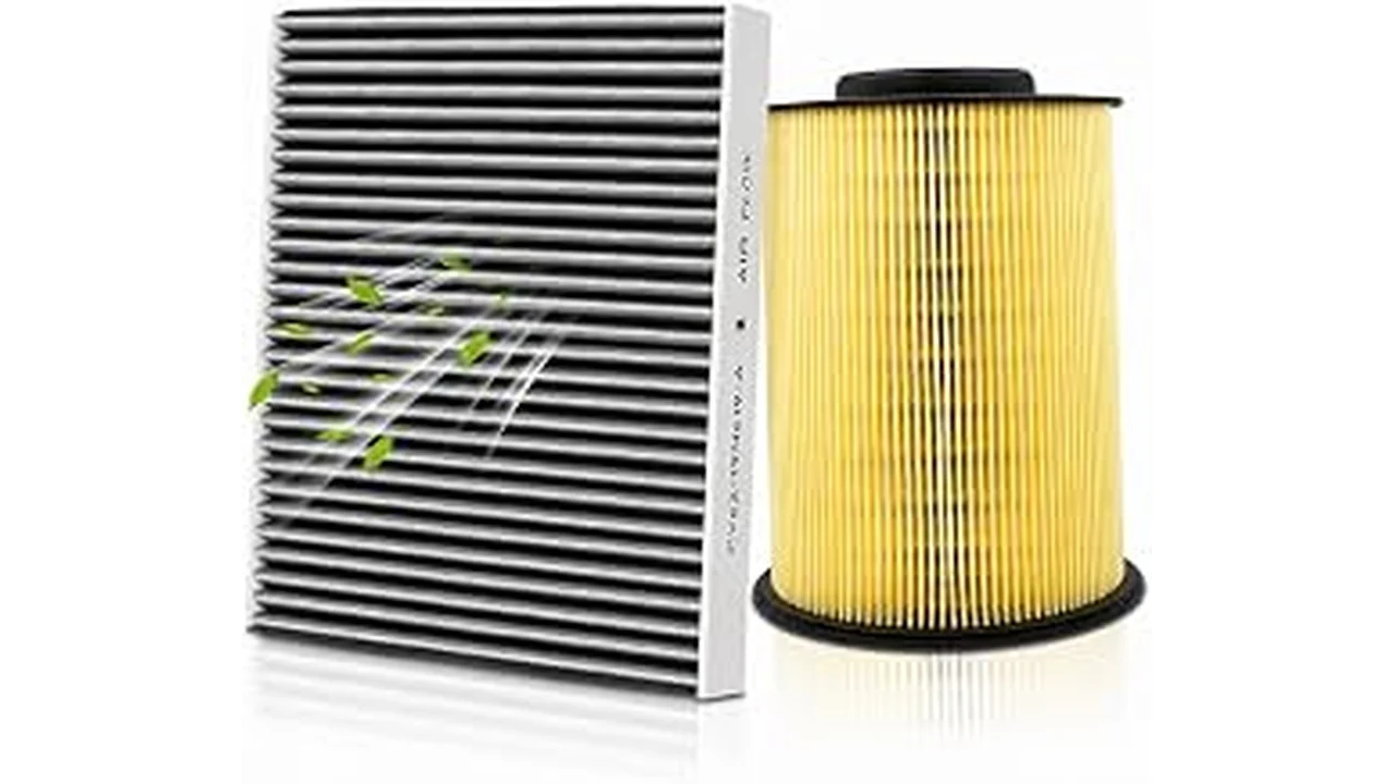 The image shows a selection of high-quality air filters suitable for Ford Escape vehicles, highlighting top-rated options.